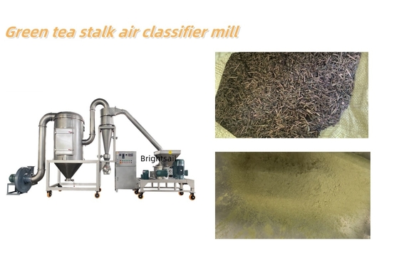 Grüner Tee Stalk Luftklassifikator Mühle Teepulvermaschine Grüner Tee Pulverherstellungsfabrik Brightsail