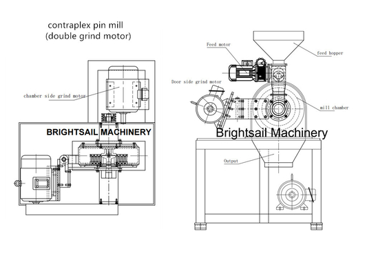 Seeds Cake Pin Mill Schleifmaschine Breitkammer-Pin-Mühle mit Edelstahl Seeds Cakes Pulver-Müllmaschine