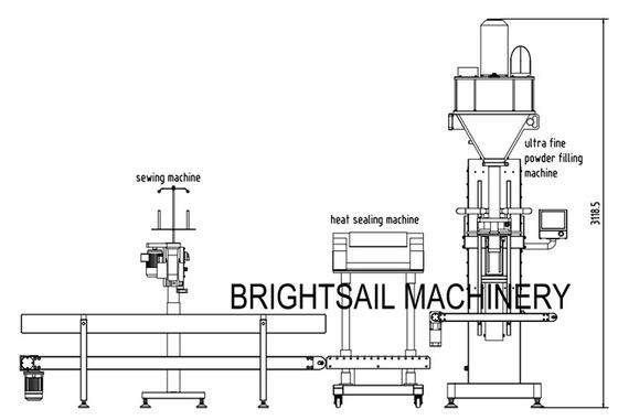 PULVER-Füllmaschine des Bohrer-3000g halb Selbstfür Maniokmehl